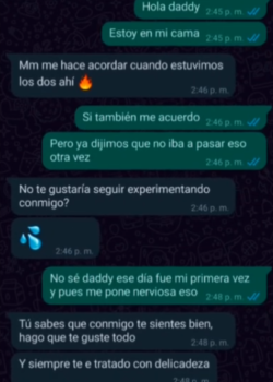 Conversación de WhatsApp con mi padrastro termina en su casa follando🔥💦sexo Amateur 😈 2